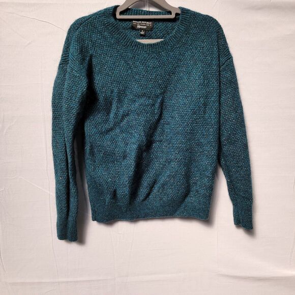 Banana Republic Fine Italian Yarn by Filpucci Emerald Wool Sweater Women's Sz S - Picture 2 of 8